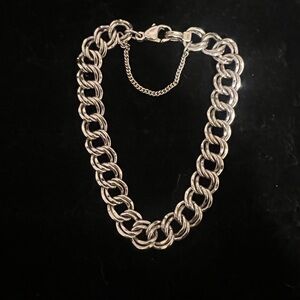 James Avery Heavy Double Curb Charm Bracelet